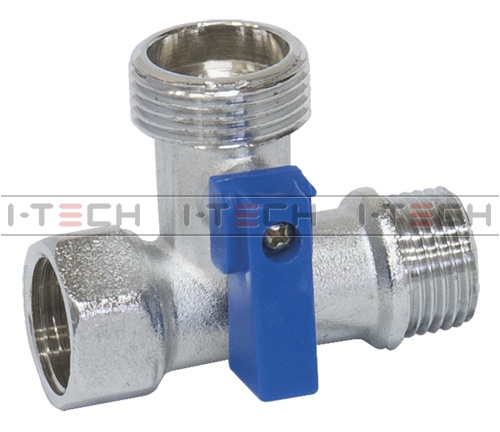Кран шаровый трехпроходной I-TECH FMM 1/2x1/2x3/4" матовый 100/10