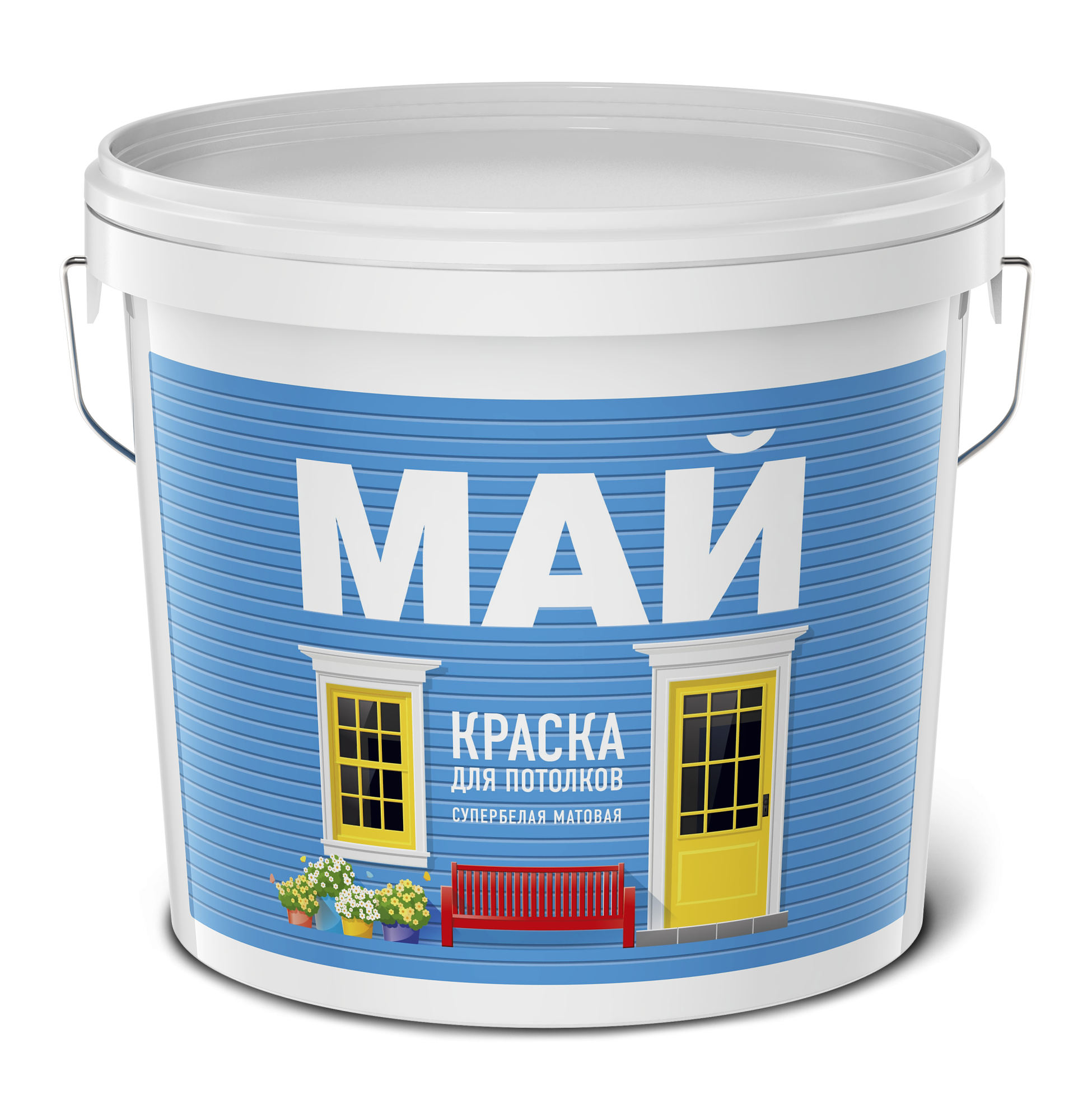 Краска для потолков МАЙ матовая, 13кг