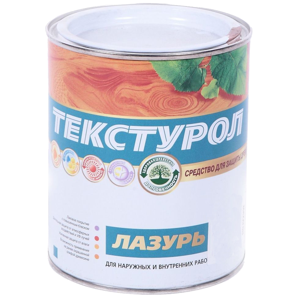 Деревозащитное средство Текстурол Лазурь Бесцветный Лакра, 1л (1шт/уп, 504шт/уп)