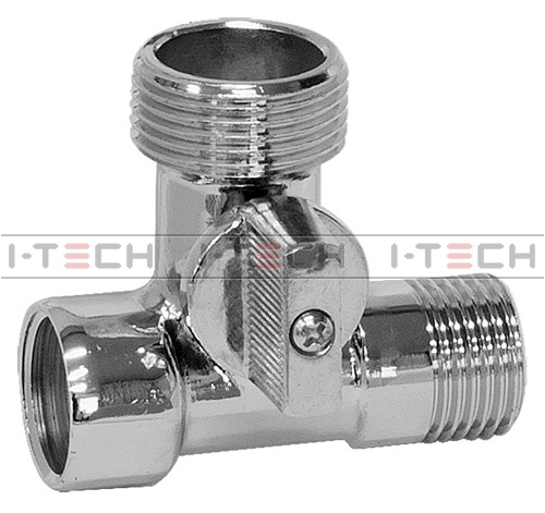 Кран шаровый трехпроходной I-TECH MFM 1/2x1/2x3/4" глянц. 100/10