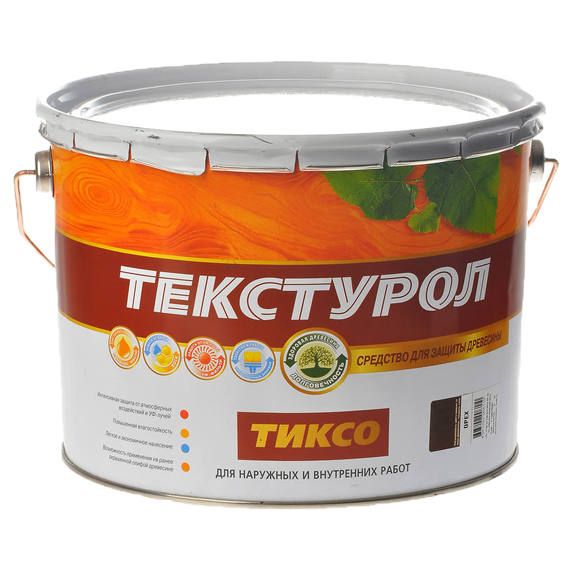Деревозащитное средство Текстурол Тиксо Орех Лакра, 10л (1шт/уп, 55шт/уп)